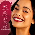 Thumbnail for Swiss Beauty Pure Matte Lipstick , Non-Drying, Smooth Glide, Long Lasting - 201 Russsian Red - Distacart