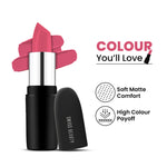 Thumbnail for Swiss Beauty Pure Matte Lipstick , Non-Drying, Smooth Glide, Long Lasting - 202 Peaches N Cream