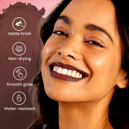 Swiss Beauty Pure Matte Lipstick , Non-Drying, Smooth Glide, Long Lasting - 203 Hazelnut - Distacart