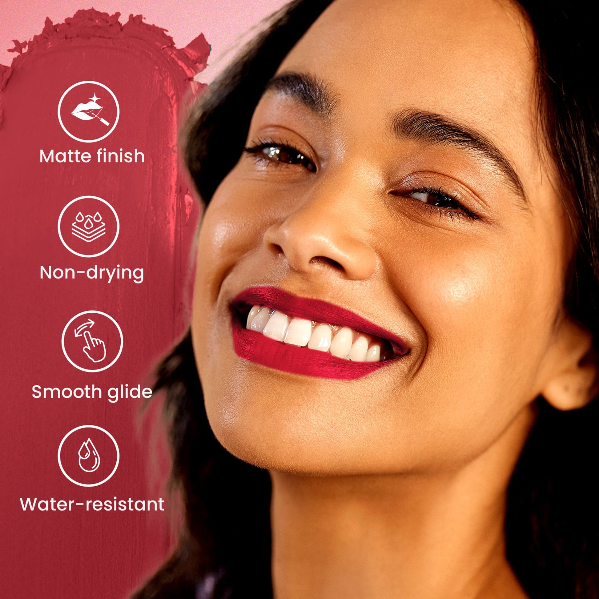 Swiss Beauty Pure Matte Lipstick , Non-Drying, Smooth Glide, Long Lasting - 206 Coral Red - Distacart