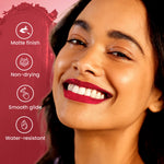 Thumbnail for Swiss Beauty Pure Matte Lipstick , Non-Drying, Smooth Glide, Long Lasting - 206 Coral Red - Distacart