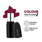 Thumbnail for Swiss Beauty Pure Matte Lipstick , Non-Drying, Smooth Glide, Long Lasting - 207 Raspberry