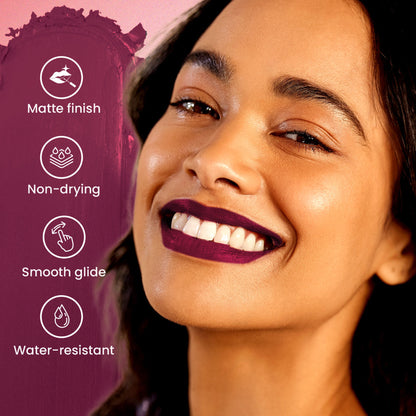 Swiss Beauty Pure Matte Lipstick , Non-Drying, Smooth Glide, Long Lasting - 207 Raspberry - Distacart