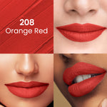Thumbnail for Swiss Beauty Pure Matte Lipstick , Non-Drying, Smooth Glide, Long Lasting - 208 Orange Red - Distacart