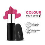 Thumbnail for Swiss Beauty Pure Matte Lipstick , Non-Drying, Smooth Glide, Long Lasting - 209 Pink Blossom