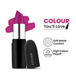 Thumbnail for Swiss Beauty Pure Matte Lipstick , Non-Drying, Smooth Glide, Long Lasting - 210 Burgundy