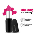 Thumbnail for Swiss Beauty Pure Matte Lipstick , Non-Drying, Smooth Glide, Long Lasting - 218 Pixie Pink