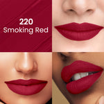 Thumbnail for Swiss Beauty Pure Matte Lipstick , Non-Drying, Smooth Glide, Long Lasting - 220 Smoking Red - Distacart