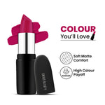 Thumbnail for Swiss Beauty Pure Matte Lipstick , Non-Drying, Smooth Glide, Long Lasting - 223 Velvet Maroon