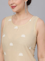 Thumbnail for Aks Ethnic Motifs Printed Straight Pure Cotton Kurta with Trousers - Distacart