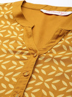 Thumbnail for All About You Women Brown & Cream Printed Kurta with Trousers - Distacart