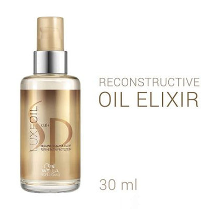 SP Luxe Oil Keratin Restore Reconstructive Elixir with Almond Oils for Smooth, Strong Hair - 30ml