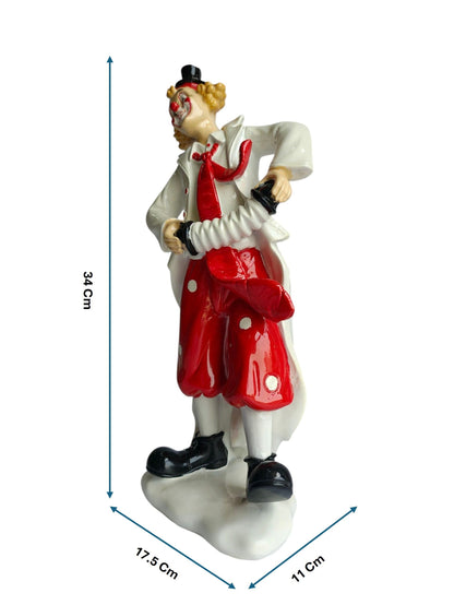 Sun Mun Decors Accordion Musician Clown Figurine