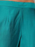 Thumbnail for Ode by House of Pataudi Mandarin Collar Printed Regular Chanderi Silk Straight Kurta Set - Distacart