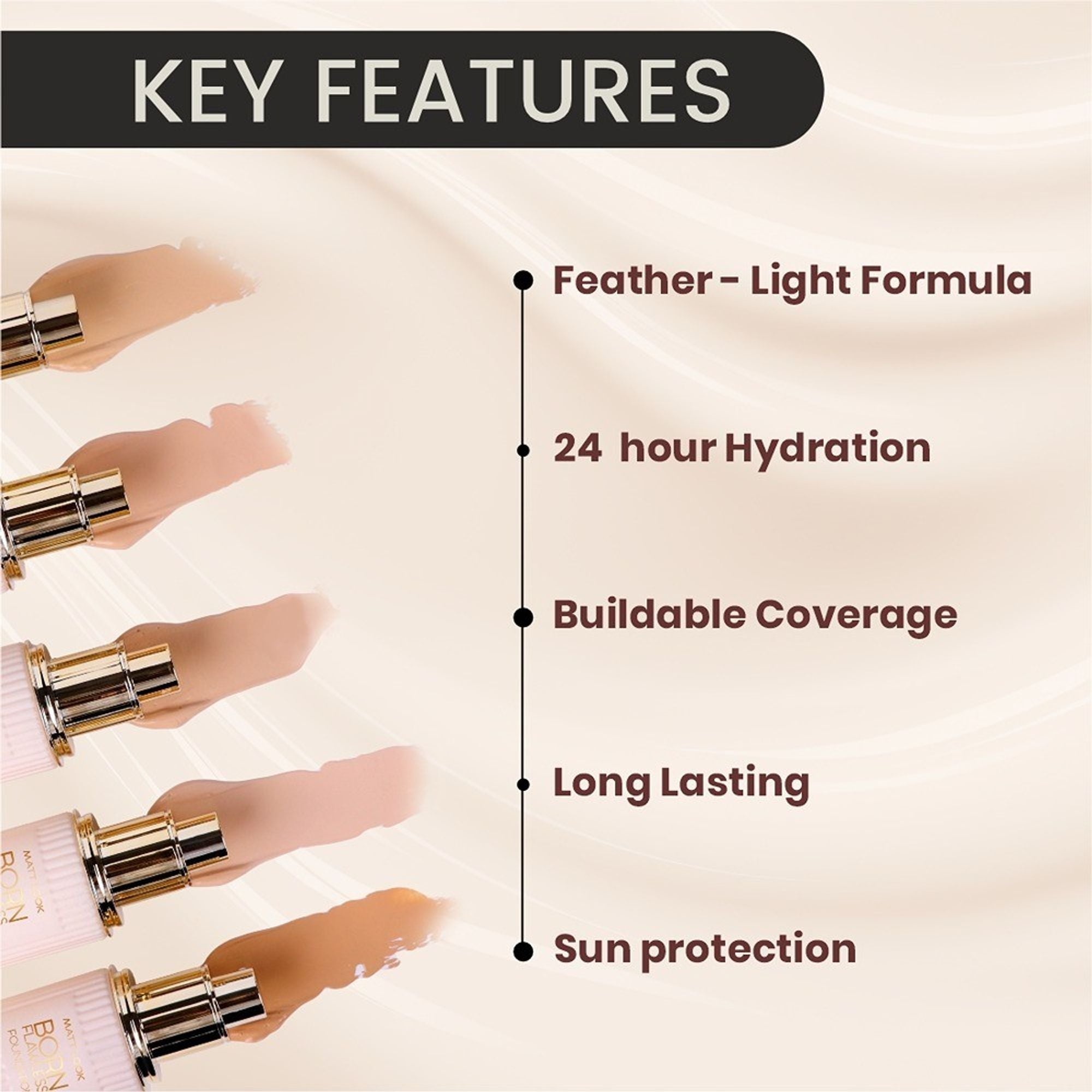 Matt Look Born Flawless Weightless Foundation - Born Natural