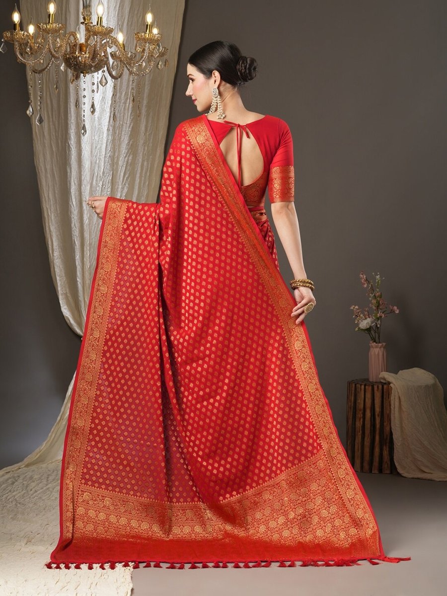 Anouk Woven Design Zari Pure Georgette Kanjeevaram Saree - Distacart