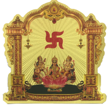 Stickerbazaar Micro Golden Mandir Sticker Regular - Distacart