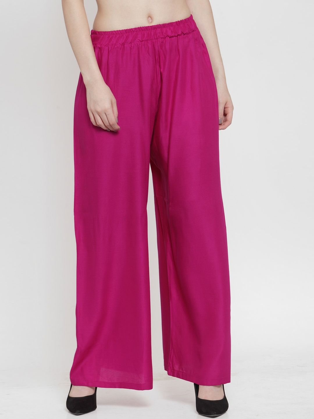 TAG 7 Women Pack Of 2 Solid Straight Palazzos - Distacart