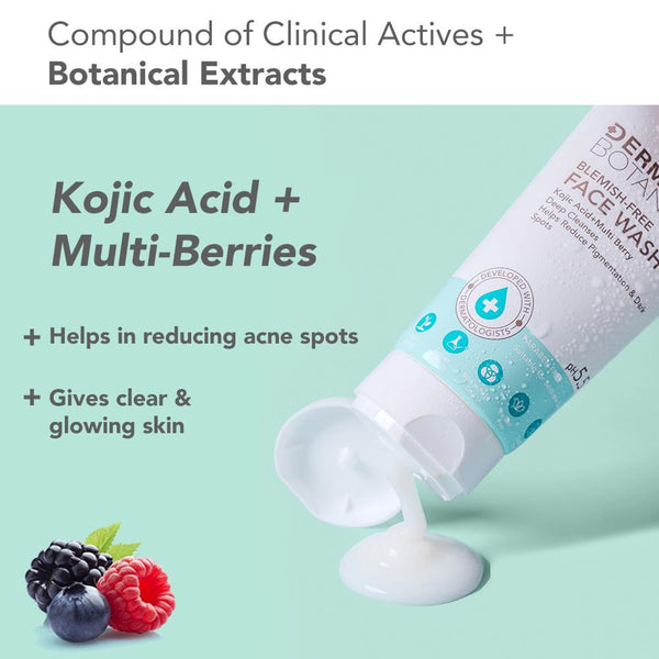 Lotus DermaBotanics Kojic Acid + Multi Berry Blemish-Free Face Wash, pH5.5, For Sensitive Skin additional image 2
