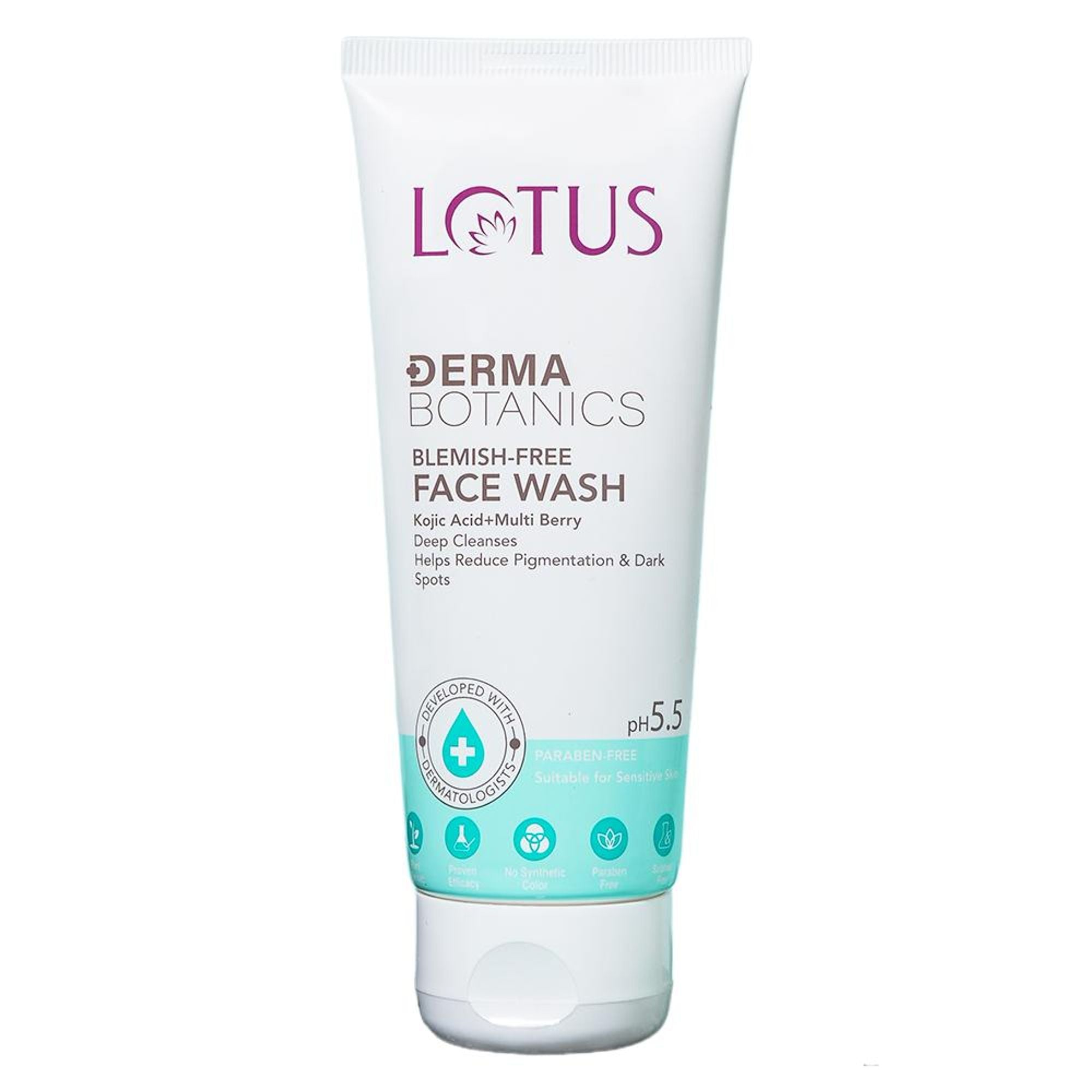 Lotus DermaBotanics Kojic Acid + Multi Berry Blemish-Free Face Wash, pH5.5, For Sensitive Skin additional image 9