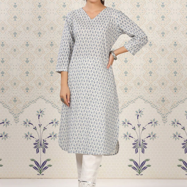 Ode by House of Pataudi Floral Printed Straight Pure Cotton Kurta - Distacart