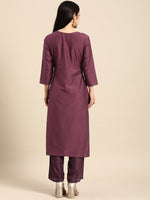 Thumbnail for All About You Women Ethnic Motifs Embroidered Kurta With Trousers - Distacart