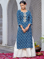 Thumbnail for Ode by House of Pataudi Ethnic Motifs Printed Kurta - Distacart