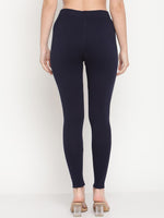 Thumbnail for TAG 7 Women Pack Of 2 Solid Comfort-Fit Ankle-Length Leggings - Distacart