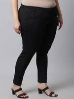 Thumbnail for TAG 7 Women Plus Size Black Solid Ankle Length Leggings - Distacart