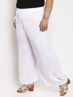 Thumbnail for TAG 7 Women Plus Size Mid-Rise Wide Leg Palazzos - Distacart