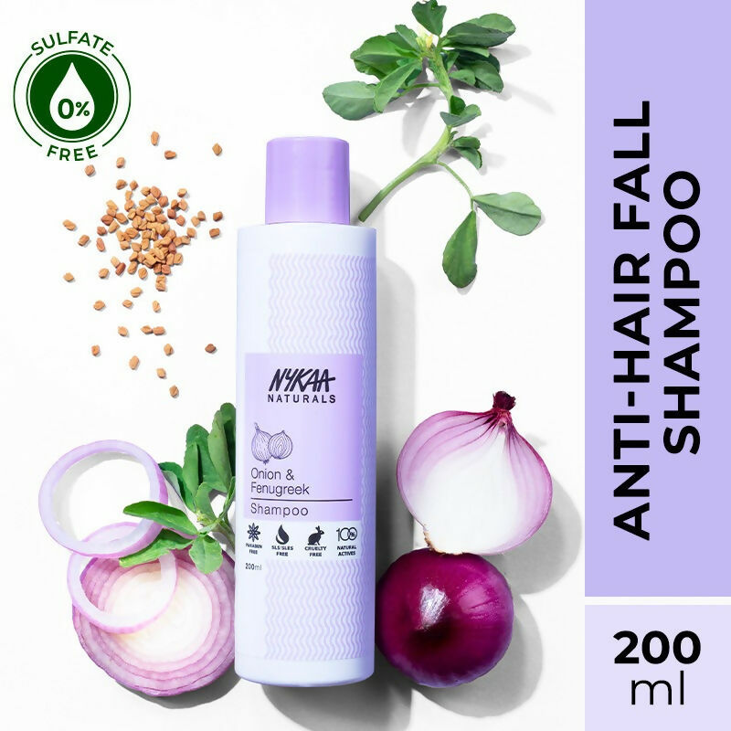 Nykaa Naturals Anti-Hair Fall Shampoo With Onion, Fenugreek - Distacart