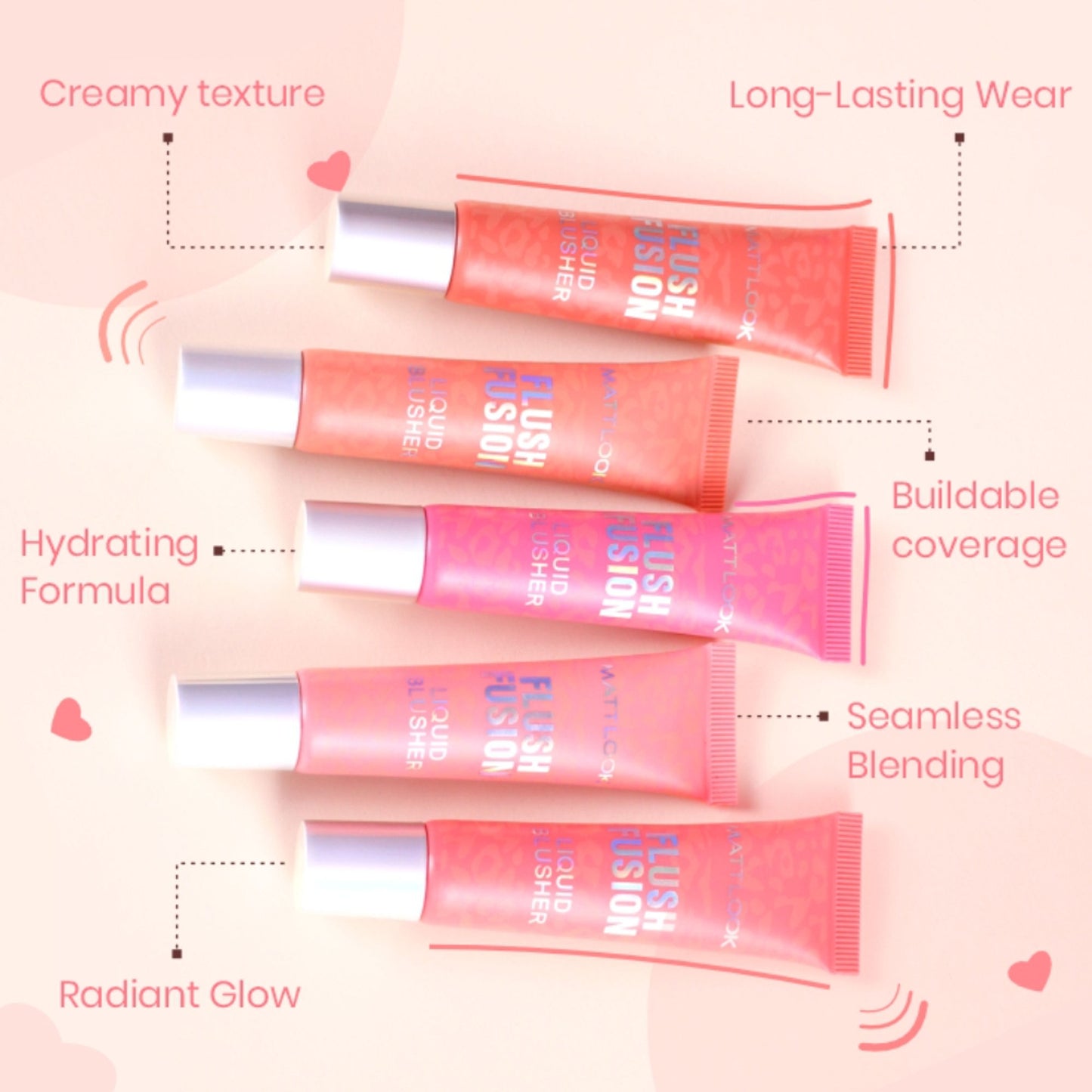 Matt Look Flush Fusion Liquid Blusher - Rosy Charm-05 - Distacart