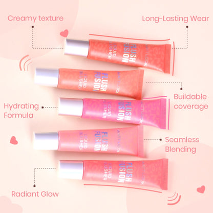 Matt Look Flush Fusion Liquid Blusher - Rosy Charm-05 - Distacart