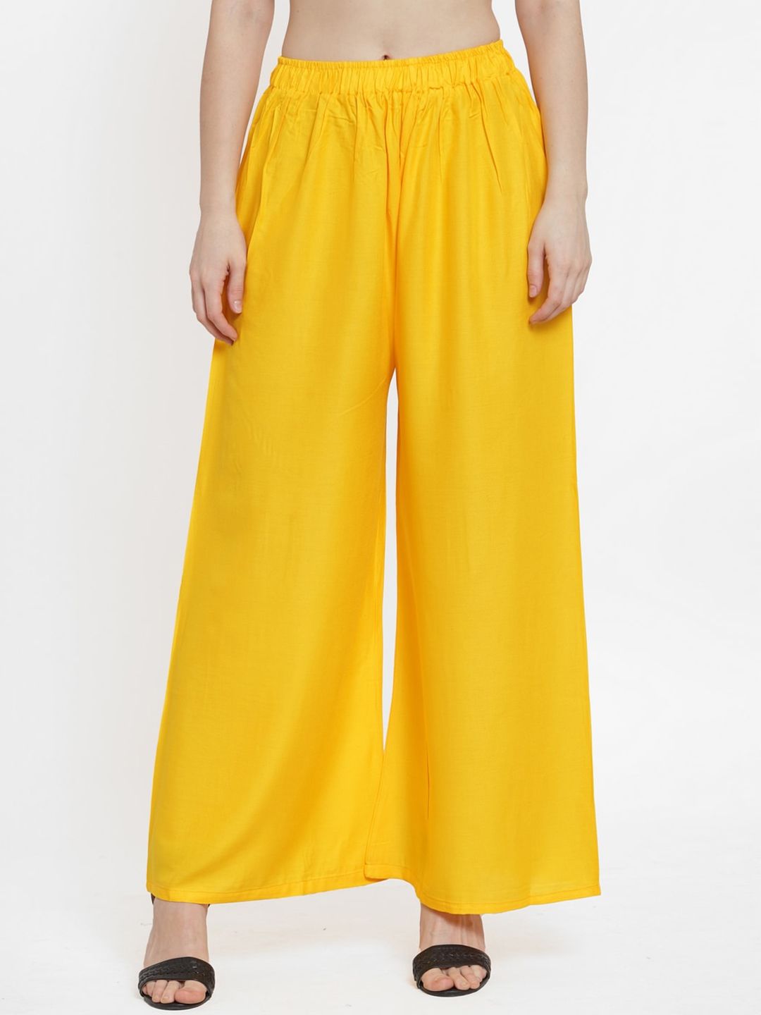 TAG 7 Women Pack of 2 Solid Wide Leg Palazzos - Distacart