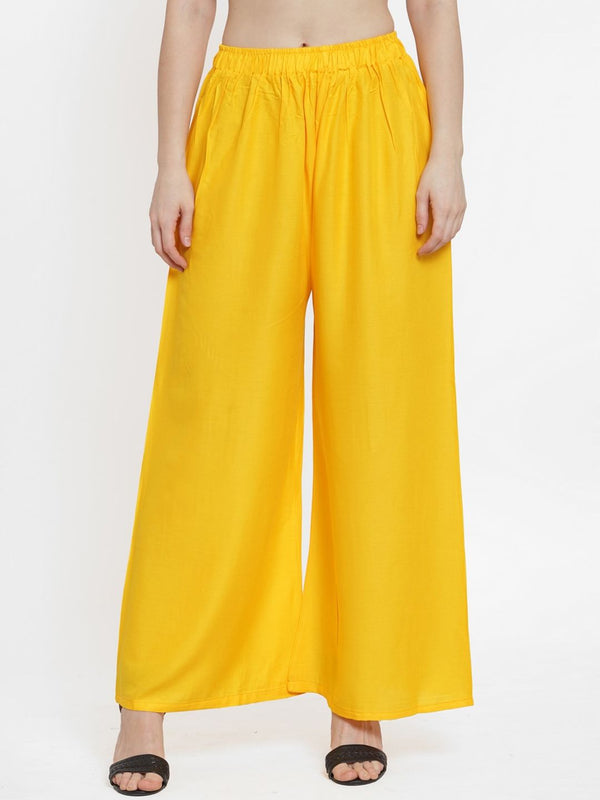 TAG 7 Women Pack of 2 Solid Wide Leg Palazzos