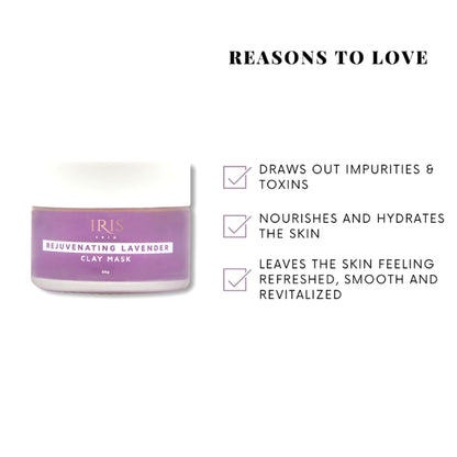 IRIS COSMETICS Skin Rejuvenating Lavender Clay Mask - Distacart