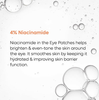 mCaffeine 4% Niacinamide Hydrogel Under Eye Patches with Kombucha Tea - Pigmentation & Brightening - Distacart