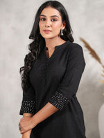 Thumbnail for Anubhutee Mandarin Collar Cotton Straight Kurta - Distacart