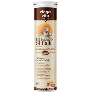 Zingavita Ayurveda Himalayan Sj Effervescent Tablets with Ashwagandha - Distacart