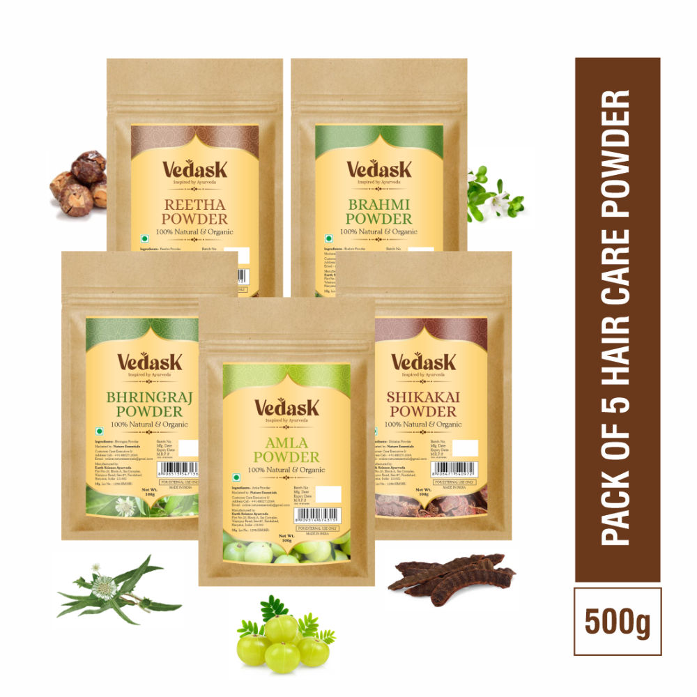 Vedask Organic Hair Mask Powder Combo Pack - Dista