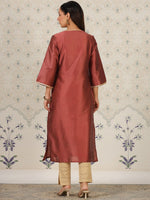 Thumbnail for Ode by House of Pataudi Flared Sleeves Straight Kurta - Distacart