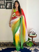 Thumbnail for Anouk Embellished Sequinned Pure Georgette Designer Saree - Distacart