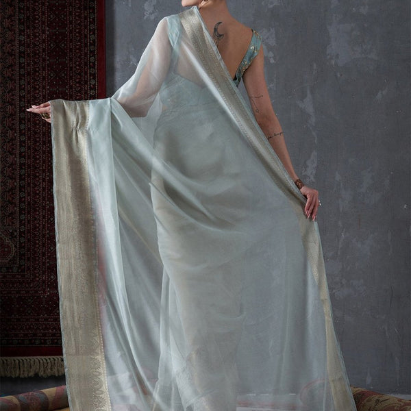 Anouk Ethnic Woven Design Organza Sarees - Distacart