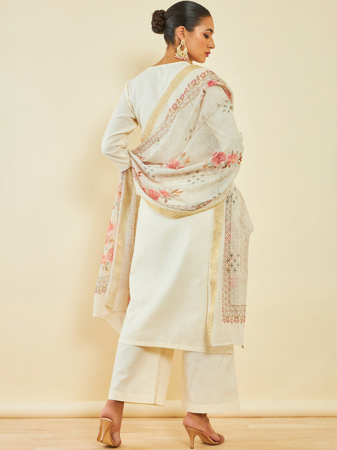 Soch Ethnic Motifs Embroidered Sequinned Kurta with Trousers & Dupatta - Distacart