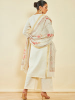 Thumbnail for Soch Ethnic Motifs Embroidered Sequinned Kurta with Trousers & Dupatta - Distacart