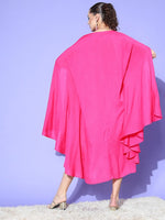 Thumbnail for InWeave Fuchsia Rayon Cowel Style Kaftan