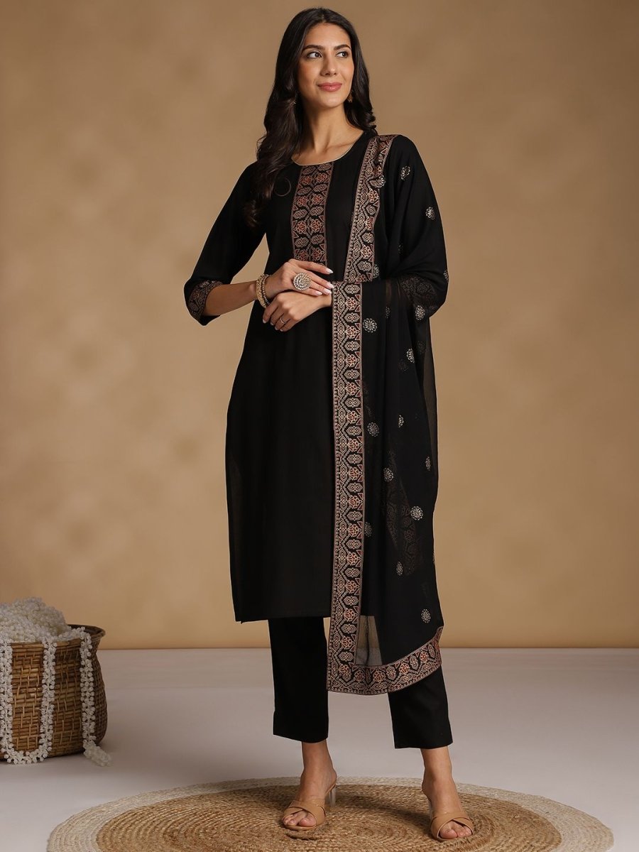 Anouk Regular Printed Kurta with Trousers & With Dupatta