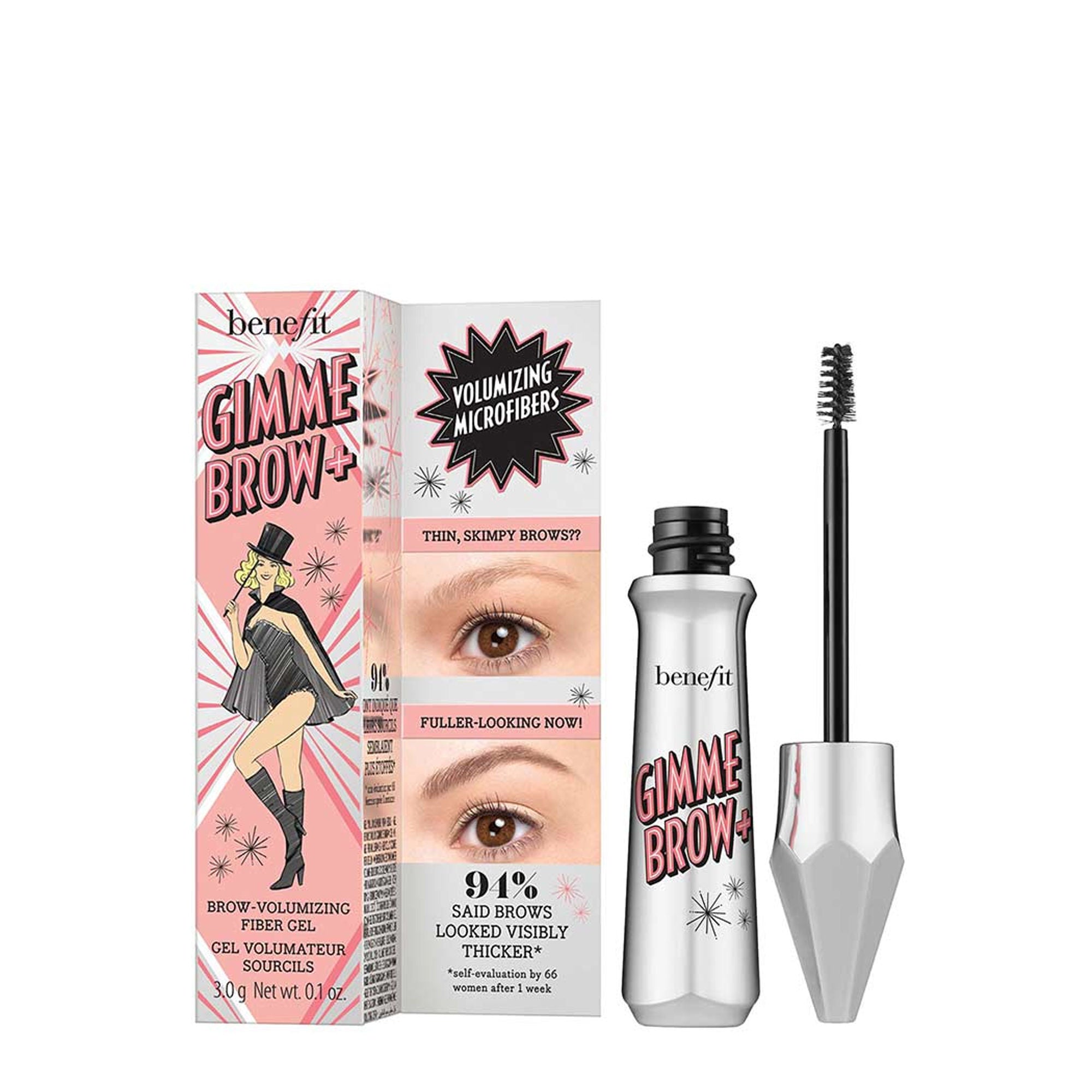 Benefit Cosmetics Gimme Brow+ Brow-Volumizing Fiber Gel - 6 Warm Black-Brown - Distacart