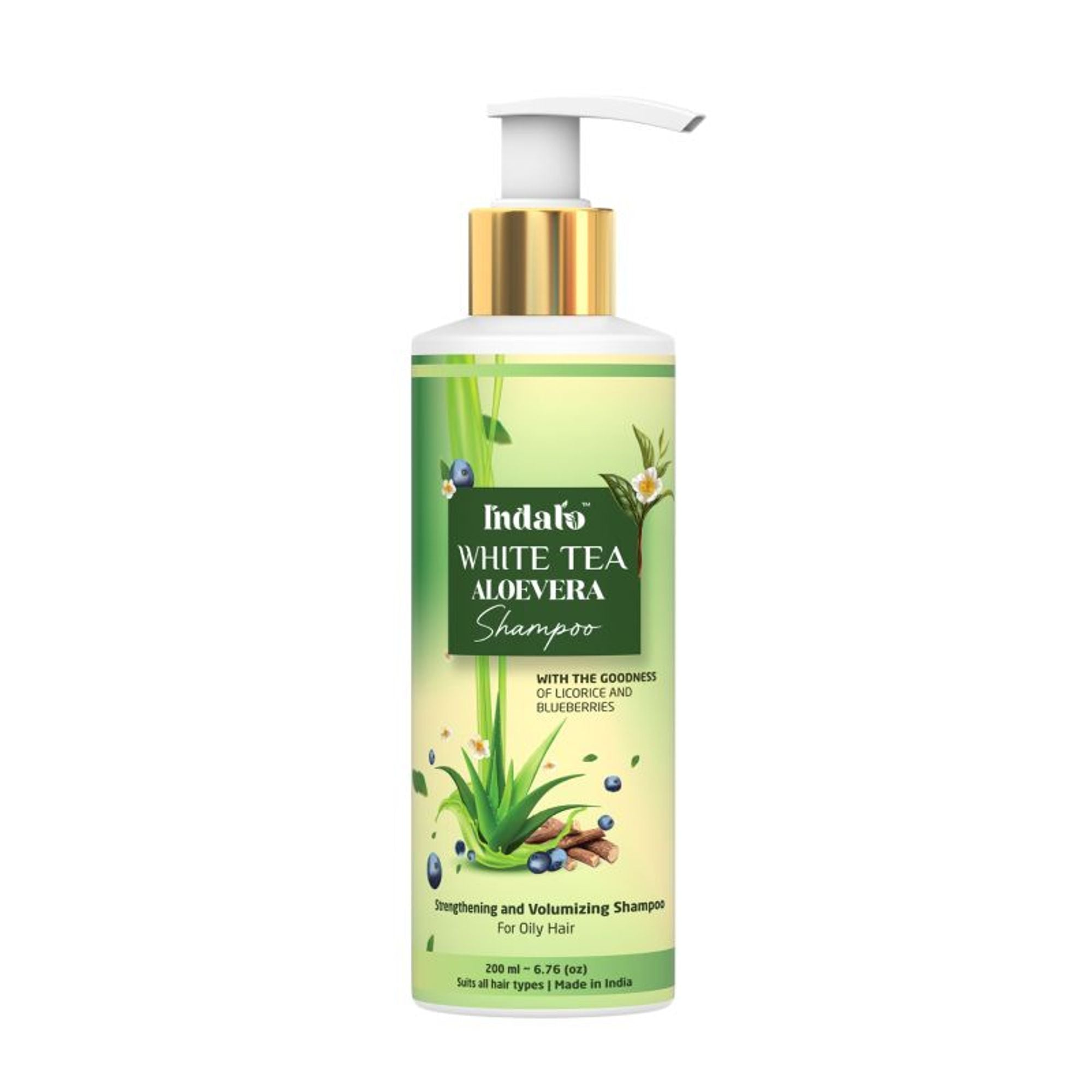 Indalo White Tea Aloe Vera Shampoo For Oily Hair - Dista