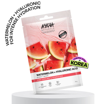 Nykaa Green Tea + Aloe Vera Sheet Mask For Hydrated Skin - Formulated in Korea - For All Skin Types - Watermelon And Hyaluronic Acid